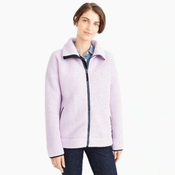 J. Crew Women’s Polartec Fleece Full Zip Jacket Ivory Size XS - Picture 4 of 9